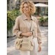 Handtasche 6 Farben Schwarz Grau Blau Beige Braun Tasche Kunstleder