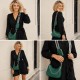 Handtasche Trend Tasche grün + Tragegurt + Handytasche Kunstleder