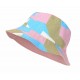 Bucket Hat pastell bunt Wendehut unifarben rosa Sommerhut 56 - 58 cm
