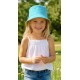 Kinder Bucket Hat bunt Mädchen Jungen Sommerhut Wendehut türkis 54cm