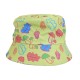 Kinder Bucket Hat bunt Mädchen Jungen Sommerhut Wendehut türkis 54cm