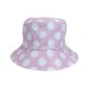 Bucket Hat Punkte schwarz weiss oder rosa Wendehut schwarz Sommerhut 56 - 58 cm