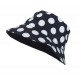 Bucket Hat Punkte schwarz weiss oder rosa Wendehut schwarz Sommerhut 56 - 58 cm