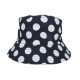 Bucket Hat Punkte schwarz weiss oder rosa Wendehut schwarz Sommerhut 56 - 58 cm