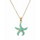 Halskette gold grün Octopus Anhänger maritime kurze Kette Edelstahl