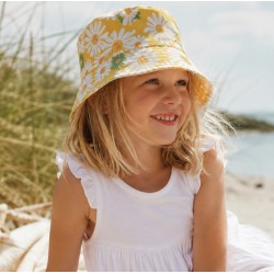 Kinder Bucket Hat bunt Mädchen Jungen Sommerhut Wendehut türkis 54cm