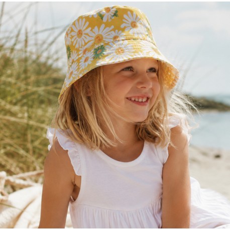 Kinder Bucket Hat bunt Mädchen Jungen Sommerhut Wendehut türkis 54cm