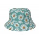 Kinder Bucket Hat bunt Mädchen Jungen Sommerhut Wendehut türkis 54cm