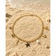 Ella Jonte Boho Halskette gold viele Anhänger maritime kurze Kette Edelstahl Ibiza Style