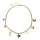Ella Jonte Boho Halskette gold viele Anhänger maritime kurze Kette Edelstahl Ibiza Style