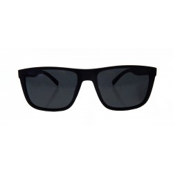 Herren Sonnenbrille rechteckig Schwarz polarisierend leicht im Etui