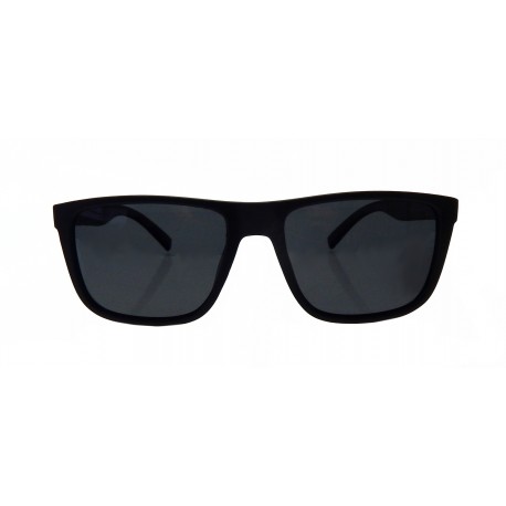 Herren Sonnenbrille rechteckig Schwarz polarisierend leicht im Etui