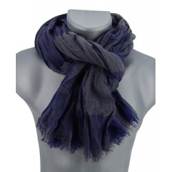 Herrenschal Winter blau grau