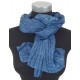 Damenschal blau meliert