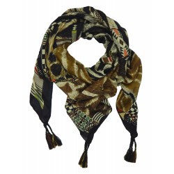 Dreieckstuch braun schwarz