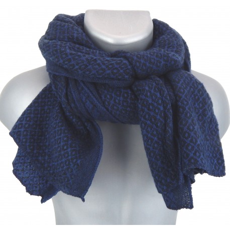Herrenschal blau schwarz