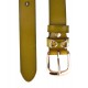 Ledergürtel grün gold
