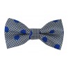 Herren Fliege grau blau