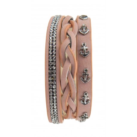 Lederarmband Anker