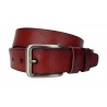 Herren Gürtel Ledergürtel braun mit feiner Prägung 75 - 105 cm