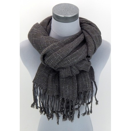 Damenschal Webschal grau