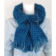 Damenschal petrol weiss