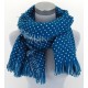 Damenschal petrol weiss
