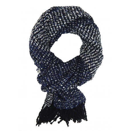 Damenschal schwarz blau