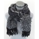 Damenschal schwarz weiss