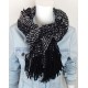 Damenschal schwarz weiss