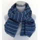 Damenschal blau weiss