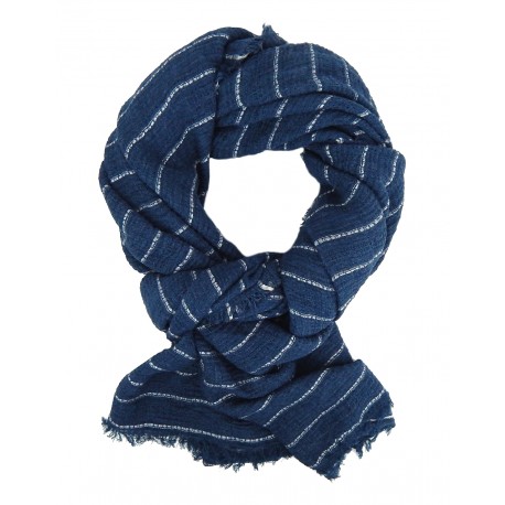 Damenschal blau weiss