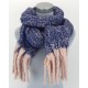 Damenschal blau rosa