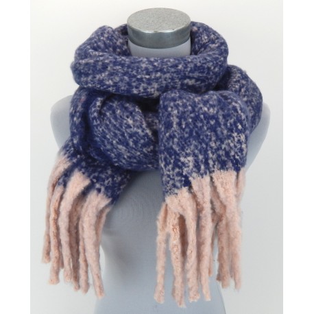 Damenschal blau rosa