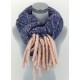 Damenschal blau rosa