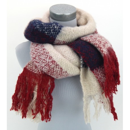 Damenschal rot beige