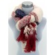 Damenschal rot beige