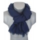 Schal blau breiter Herrenschal Herbst Winterschal Tuch Rundumfransen