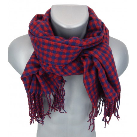 Herrenschal rot blau