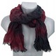 Edler Herrenschal bordeaux schwarz gestreift by Ella Jonte