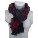 Edler Herrenschal bordeaux schwarz gestreift by Ella Jonte
