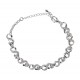 Armband silber Strass 16 - 23 cm