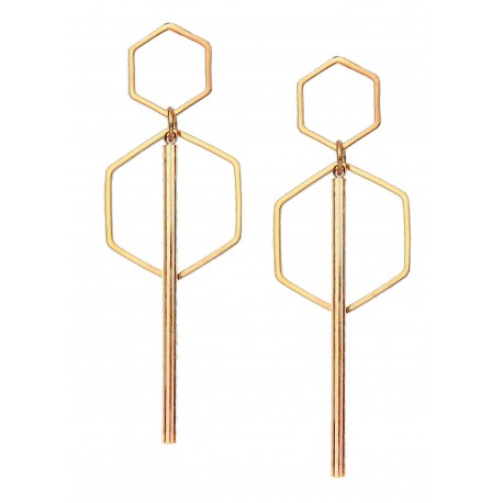 Ohrringe gold grafisch urban