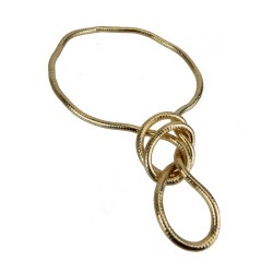 Lange Kette gold formbar biegsam Schlangenkette 6 mm Halskette