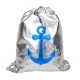 Gymbag Anker silber blau metallisch