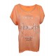 T-Shirt orange silber