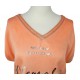 T-Shirt orange silber