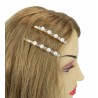 2 X Haarklammer gold Perlen Strass
