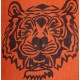 Trendiger leichter Baumwollschal orange mit Tiger-Motiv Schal by Ella Jonte