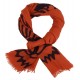 Trendiger leichter Baumwollschal orange mit Tiger-Motiv Schal by Ella Jonte